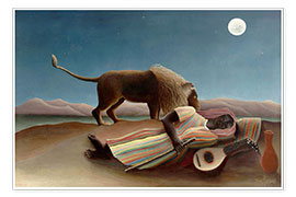 Poster  Die schlafende Zigeunerin - Henri Rousseau
