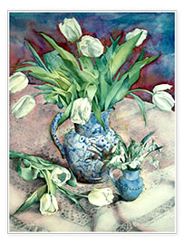 Poster  Tulpen und Schneeglöckchen - Julia Rowntree