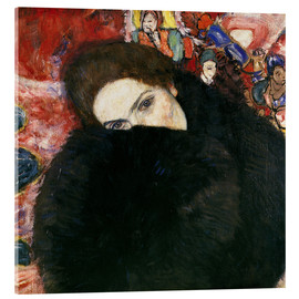 Acrylglasbild  Dame mit Muff - Gustav Klimt