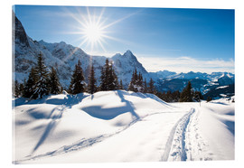 Acrylglasbild  Winterlandschaft bei Grindelwald - Peter Wey