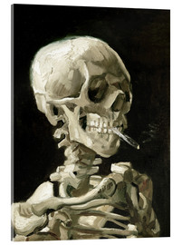 Acrylglasbild  Skelett mit brennender Zigarette - Vincent van Gogh