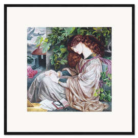 Gerahmter Kunstdruck  La Pia de Tolomei - Dante Charles Gabriel Rossetti