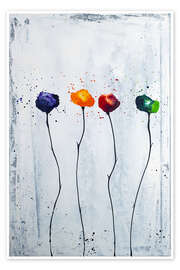 Poster  Vier Blüten 2 - Yannick Leniger