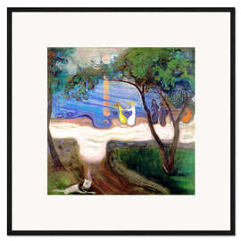 Gerahmter Kunstdruck  Tanz am Meeresstrand - Edvard Munch