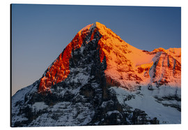 Alubild  Eiger bei Sonnenuntergang. Blick vom Lauberhorn, Grindelwald, Schweiz - Peter Wey