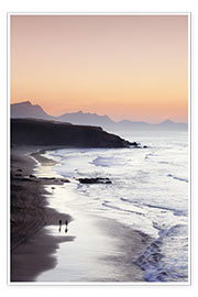 Poster Blick von Playa del Viejo auf der Halbinsel Jandia, La Pared