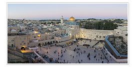 Poster Jerusalem mit Klagemauer