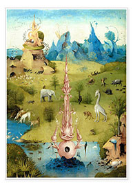 Poster  Der Garten der Lüste - Das Paradies (Detail) - Hieronymus Bosch