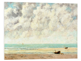 Hartschaumbild  Ruhige See - Gustave Courbet