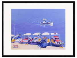 Gerahmter Kunstdruck  Griechische Fischerboote - William Ireland
