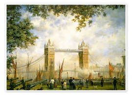 Poster  Tower Bridge Aussicht vom Tower of London - Richard Willis