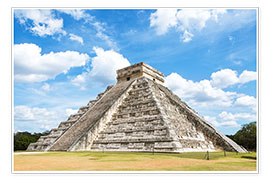 Poster El Castillo Pyramide Chichen Itza Maya-Ruinen, Mexiko