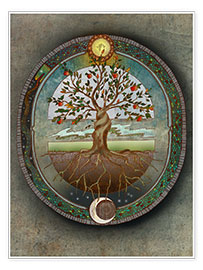 Poster Orobouros - Baum des Lebens