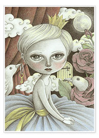 Poster Mondschein Prinzessin