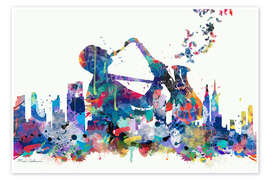 Poster New York, Saxofon