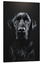 Alubild  schwarzer Labrador - Gabi Stickler