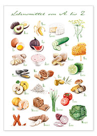 Poster gerahmt Buntes Obst Und Gemüse
