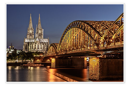 Poster Köln bei Nacht