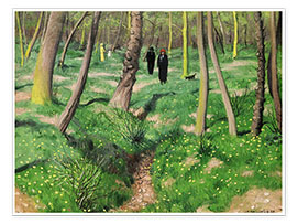 Poster  Unterholz im Frühling (Sousbois en printemps) - Félix Édouard Vallotton