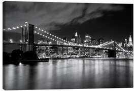 Leinwandbild  Brooklyn Bridge ? Nachtszene