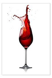 Poster Rotweinglas
