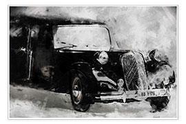 Poster Classic Car - schwarz