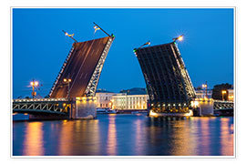 Poster  Palace Bridge St. Petersburg, Russland