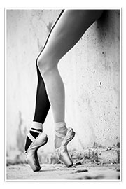 Poster  Ballett in schwarz weiß