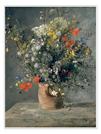 Poster Blumen in einer Vase, 1866