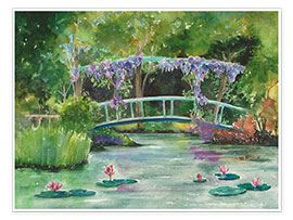 Poster Monets Garten