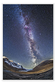 Wandbild  Milchstraße über den Columbia Eisfeldern in Kanada - Alan Dyer