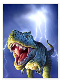 Poster  T.Rex im Gewitter - Jerry LoFaro