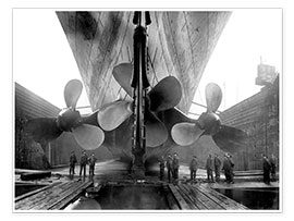Poster Werftarbeiter unter der Titanic