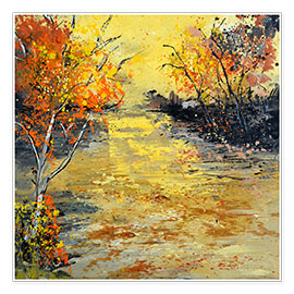 Poster Herbstlicher Teich