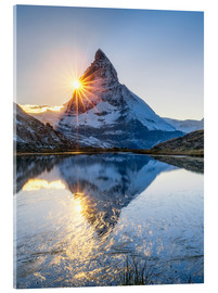 Acrylglasbild  Riffelsee und Matterhorn in den Schweizer Alpen - Jan Christopher Becke