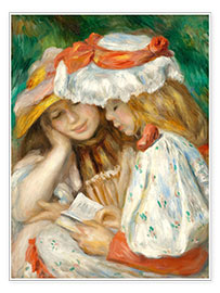 Poster Zwei Mädchen, die lesen