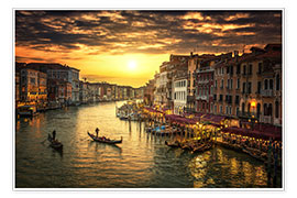 Poster Canal Grande am Abend