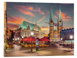 Acrylglasbild  Bremen - Marktplatz, Rathaus, Altstadt - pixelliebe