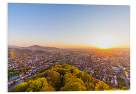 Hartschaumbild  Sonnenuntergang in Freiburg - Dieterich Fotografie