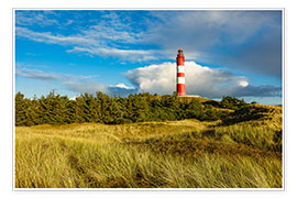 Poster Leuchtturm auf der Nordseeinsel Amrum