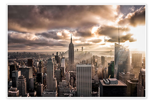 Poster Sonnenuntergang New York