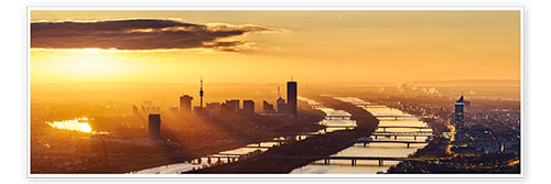 Poster Sonnenaufgang über Wien