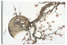 Leinwandbild  Pflaumenblüte und der Mond - Katsushika Hokusai