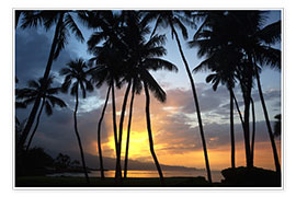 Poster Sonnenuntergang auf Maui