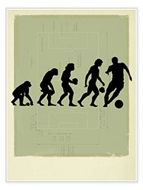 Poster  Stammesgeschichte des Menschen & Fußball - Smetek