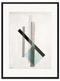 Gerahmter Kunstdruck  Konstruktion (Glas-Architektur) - László Moholy-Nagy
