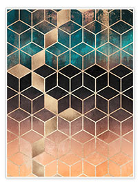 Poster  Ombre Dream Cubes - Elisabeth Fredriksson