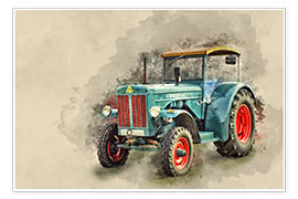 Poster Hanomag Traktor Oldtimer