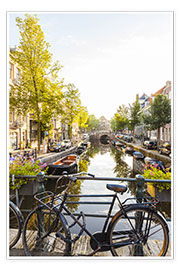Poster Gracht in Amsterdam