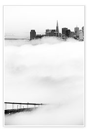 Poster  San Francisco verschwunden im Nebel